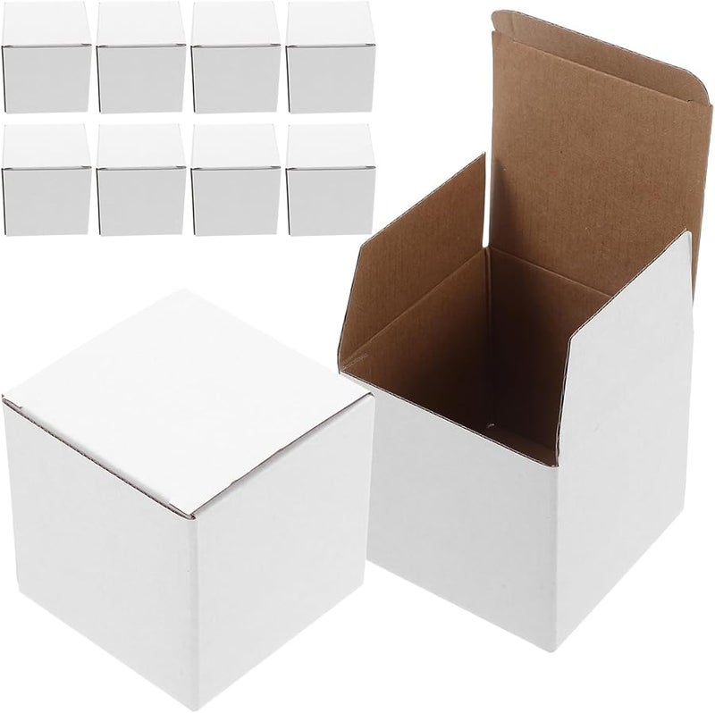 10Pcs White Corrugated Cardboard Mailing Boxes Sturdy Packing Storage Shipping For Home Office Moving - Image 1